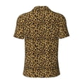thumbnail image 4 of Rocae Gold Glitter Leopard for Men's Short Sleeve Polo Shirt, Quick Drying Performance Moisture Wicking Sports Men's Golf Shirt 3X-Large, 4 of 9