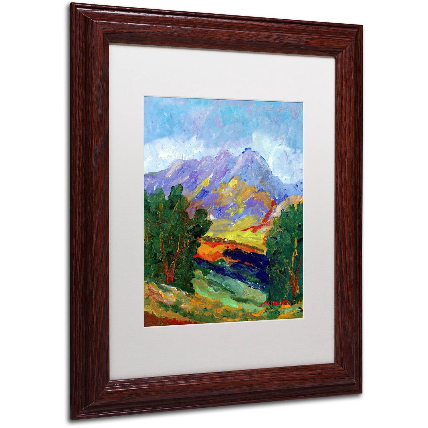Trademark Fine Art "Autumn Amber California North" Canvas Art by Manor Shadian White Matte, Wood Frame