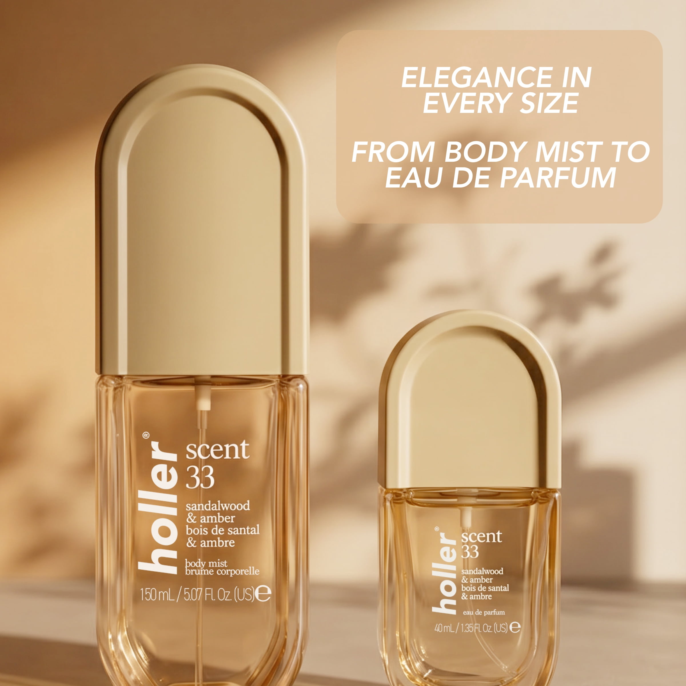 HOLLER Luxe Collective Inc. Scent 33 Sandalwood & Amber Eau De Parfum, 1.35 fl oz