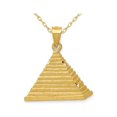 thumbnail image 1 of 14K Yellow Gold Pyramid Charm Pendant Necklace with Chain, 1 of 4