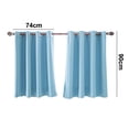 thumbnail image 2 of Cortinas opacas para ventana de cocina, cortinas opacas con aislamiento térmico y ojales en la parte superior para cafetería y tienda, 2 of 8