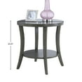 thumbnail image 7 of Roundhill Furniture Perth Contemporary Oval Shelf End Table, Gray, 7 of 7