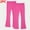 Hot Pink, variant on Girls Leggings Yoga Flared Cut 2 Pack Elastic Waist Solid Kids Long Pants for 3-14Years