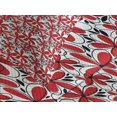 thumbnail image 4 of Ambesonne Feminine Quilted Bedspread Set 3 Pcs, Doodle Flower Romance Art, King Size, Scarlet White Black, 4 of 5