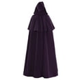 thumbnail image 3 of Hvyesh Men and Women Medieval Hooded Cloak Lace Up Renaissance Cape Halloween Costume, 3 of 5