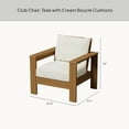 thumbnail image 2 of Better Homes & Gardens Ezra Outdoor HDPE Club Chair, Teak with Cream Boucle Cushions, 2 of 11