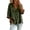 Army Green(Womens Shirts), variant on GUACER Women's 3/4 Sleeve Button Down Shirts Casual Linen Relaxed Fit Collared Summer Blouses Tops for Ladies