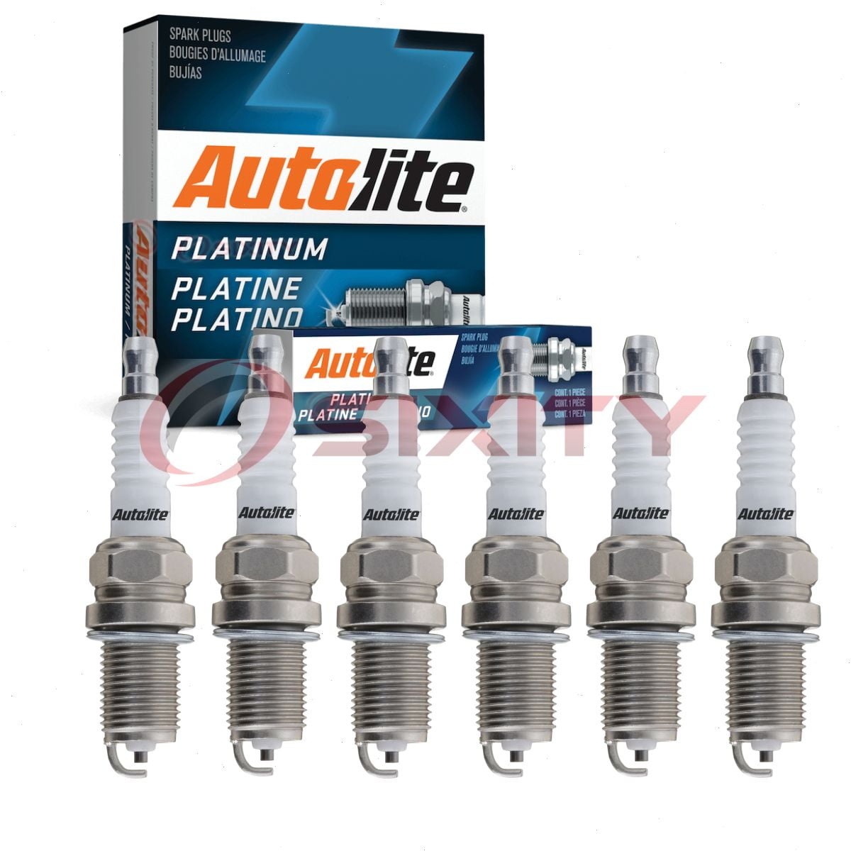 6 pc Autolite AP5224 Platinum Spark Plugs for 1041 3173 3318 AGSP33C Ignition Wire Secondary Fits select: 1992-2011 HONDA CIVIC, 1990-2007 HONDA ACCORD
