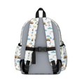 thumbnail image 3 of Excavator and Sun White Pattern Cute School Backpack with Padded Back and Adjustable Shoulder Straps 13.4"x11"x4.7", 3 of 5