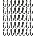 thumbnail image 2 of 40pack Black Hooks Wall Hooks Clothes Hooks Robe Hook Towel Hook Hat Hook, 2 of 5