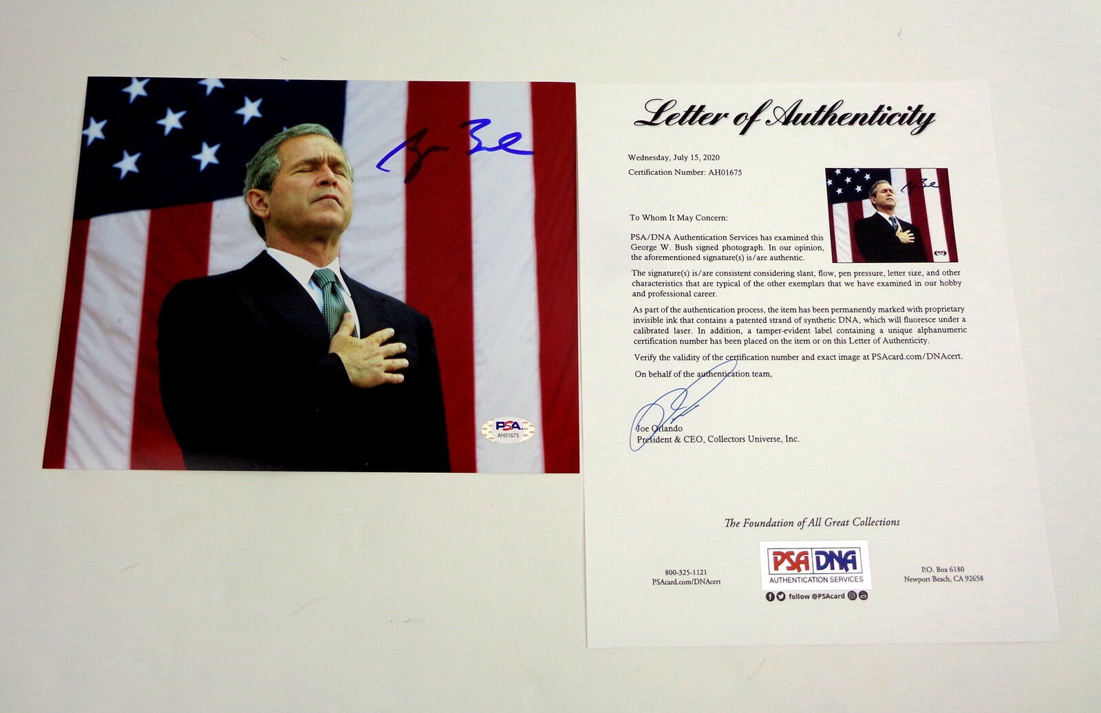 President George W Bush Signed Autograph 8x10 Photo PSA/DNA COA B ...