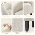 thumbnail image 4 of Yaheetech Fauteuil Tonneau d'Appoint Club Rembourré en Bouclé pour Salon, Ivoire, 4 of 7