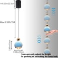 thumbnail image 5 of FSLiving Adjustable Height Track Pendnat Light J-Type Retractable Lift Track Pendnat Light by Remote Control with Stepless Dimming Globe Lamp for Indoor Kitchen Island,Blue - Set of 3, 5 of 8