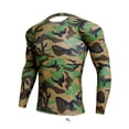 thumbnail image 3 of Soidarity Camisa delgada deportiva de manga larga de estilo informal de diseño Simple para hombre, camisetas estampadas de poliéster con cuello Uniforme atlético Verde SG Soidarity OD028984-16, 3 of 6