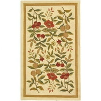 SAFAVIEH Chelsea Dania Floral Wool Area Rug, Ivory, 5'3" x 8'3"