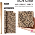 thumbnail image 3 of Kraft Greenwich Village Ravens Wrapping Paper Roll - Mini Roll - 17 Inch x 16.5 Feet - Vintage Forest Scenery Ravens Kraft Wrapping Paper for Birthday, Wedding, Halloween, 3 of 8