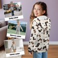 thumbnail image 5 of Uorisanigo Kids Full Zip Hoodies Lightweight Sweatshirt Fluffy Furry Pullover Tops Fashion Dachshund Paw Oversized Outwear Coat Long Sleeve Hooded Hoodie for Boys & Girls, 5 of 7