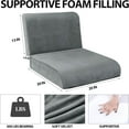 thumbnail image 5 of Recliner Seat Cushion with Lumbar Supportive Pillow Extra Large Non-Slip Seat Cushion with Back Support Cushions (Light Grey), 5 of 12