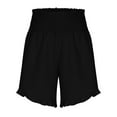 thumbnail image 5 of cfhntfmh Casual Shorts for Women Flowy Ruffled Hem Shorts High Waist Smocked Summer Lounge Short Beach Pants, 5 of 5