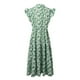 thumbnail image 3 of WILLBEST Vestidos de Algodon Vestido Midi Floral de Verano para Mujer, Manga Corta, Cuello En V, Volantes, Largo, Fluido, Bohemio, Informal, para Playa Extra Grande, 3 of 3