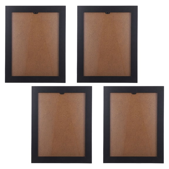 WEUVEB 4Pcs Picture Frame Wood Black Wall Photo Frame for Bedroom Indoor Use