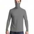 thumbnail image 4 of Stamzod Unisex Rash Guard Summer Solid Color Lightweight Ice Silk Sun Shirt Outdoor Casual Sun Protection Long Sleeve Shirts for Men with Mask Gray B L, 4 of 7