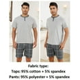 thumbnail image 4 of Short Sleeve Pajama Sets for Men 2 Piece Mens Short Pajamas Sets with Pockets Soft Comfy Mens Summer Sleepwear Set, S-XXL, 4 of 12