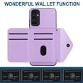 thumbnail image 3 of for Samsung Galaxy A15 Slim Case with Card Holders and Strap for Women, Samsung Galaxy A15 Phone Case Wallet PU Leather Kickstand RFID Blocking Flip Shockproof Wallet Case - Purple, 3 of 11