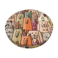 thumbnail image 6 of Uemuo Funny Dogs Family Pattern Round Bar Stool Seat Covers Washable Stool Cushion Slipcover Elastic Bar Chair Covers-12 inch, 6 of 7
