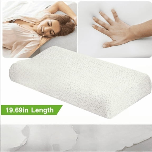 Ergonomic Contour Rest Pillow, Dual Height Curved Support Cushion with Removable Zippered Washable Cover for Side & Back Rest Positions