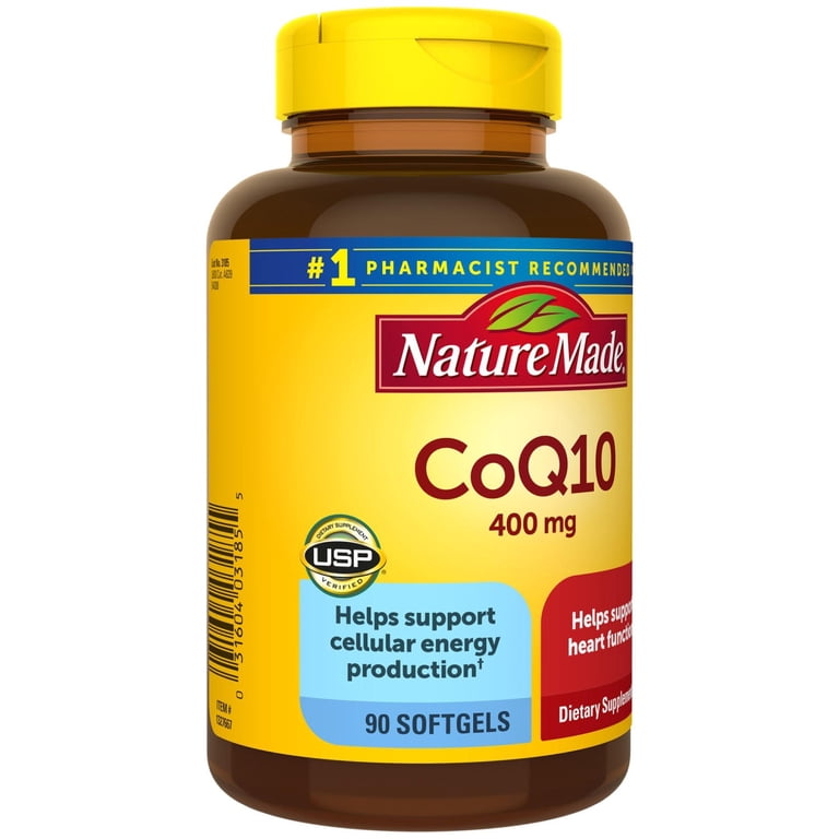 Supersale.99 Nature Made CoQ10 400mg Softgels, 90 Count, Supports Heart and  Cellular Energy