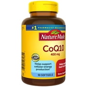 Nature Made CoQ10 400mg, Dietary Supplement for Heart Health Support, 90 Softgels, 90 Day Supply