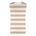 thumbnail image 4 of FRSASU Striped Tank Top Sleeveless Shirt Purple Cotton Original T Shirt Khaki, 4 of 5