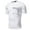 White, variant on Fnnxeal Mens Asymmetrical Button Down Short Sleeve Shirt Casual Streetwear Tee with Side Slit Hem Cotton Polyester Blend Going Out Top Black,Size S
