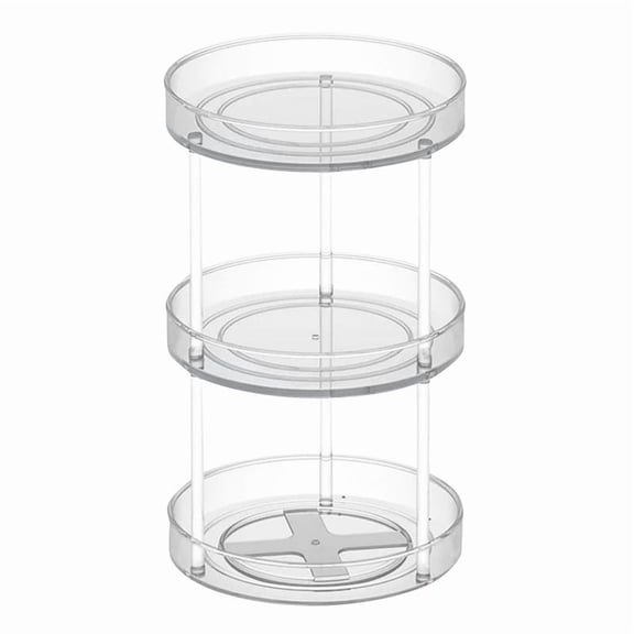 Multi-Layer 360 Rotating Countertop Turntable Organizer 3 Tier Lazy Susan Storage Stand For Spice Bottles Condiments Kitchen Counter Decor