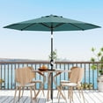 thumbnail image 1 of Parasol de Patio de 10 Pi avec Manivelle et Inclinaison à Bouton-Poussoir, Parasol de Table d'Extérieur Robuste à 8 Baleines pour Cour, Terrasse, Piscine, 1 of 7