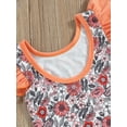thumbnail image 6 of Arvbitana Toddler Baby Girls One Pieces Swimsuit Floral Print Fly Sleeve Ruffle Romper Swimwear Summer Casual Beach Bathing Suit for Child 12M-6T, 6 of 8