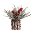 thumbnail image 1 of Lefu Christmas Tree Xmas Flocked PE Frosted Branches Berries Party Home Desktop Decor, 1 of 9