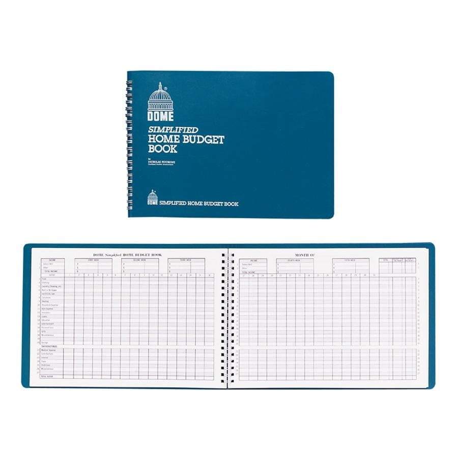 Dome publishing simplified home budget book 64 sheets wire bound 