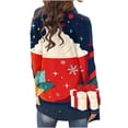 thumbnail image 4 of Cárdigan de manga larga para mujer, moda informal, blusa con estampado navideño, abrigo para mujer, 4 of 6