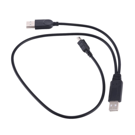 USB to USB Data Cable Adapter Cord Line with Power Supply Function for External Hard Drive