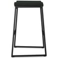 thumbnail image 3 of Amisco David 26 In. Counter Stool - Black Polyester / Black Metal, 3 of 9