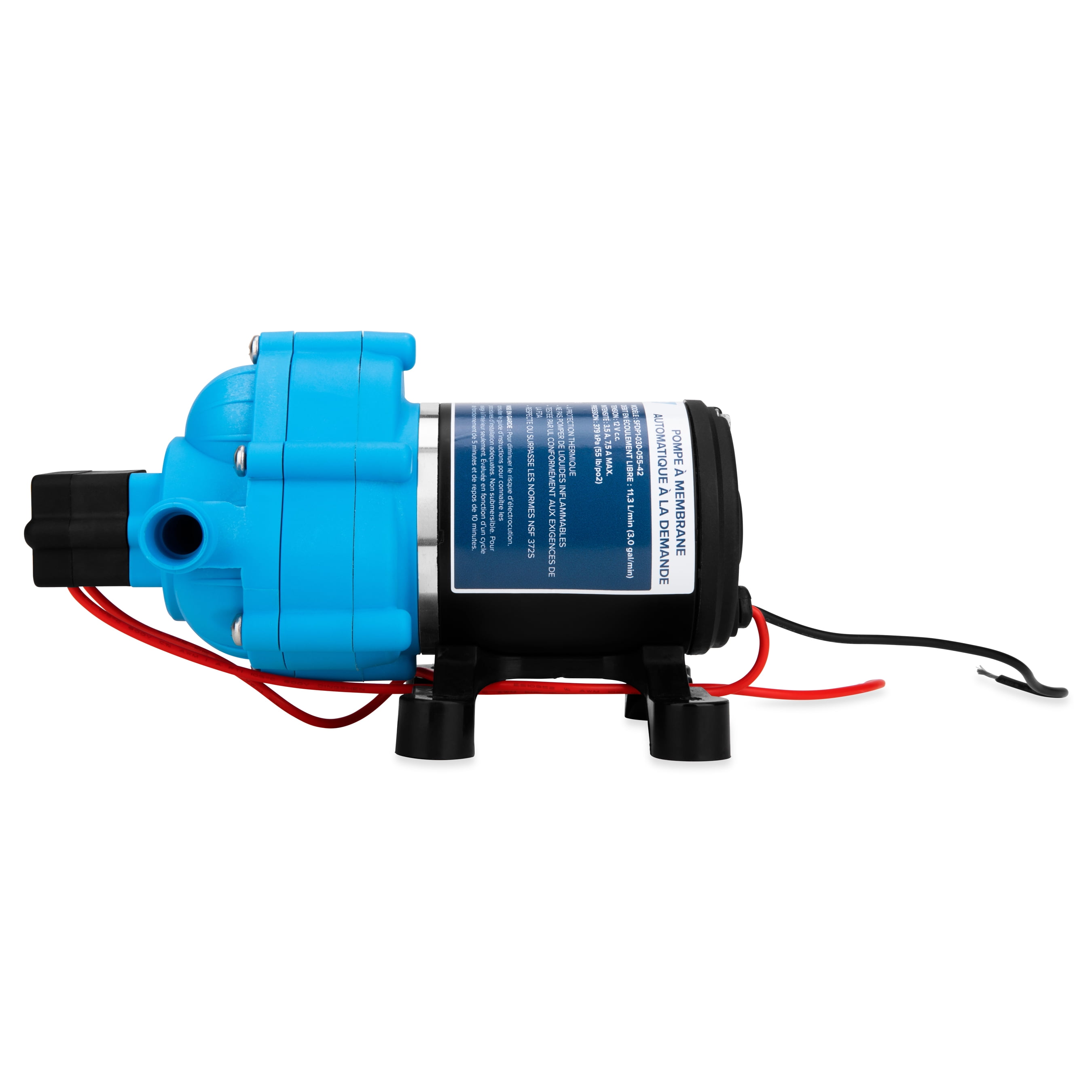 Camco RV/Marine Variable Flow Automatic Demand Diaphragm Water Pump, 12V, 3.0 GPM, 55-PSI (22491)