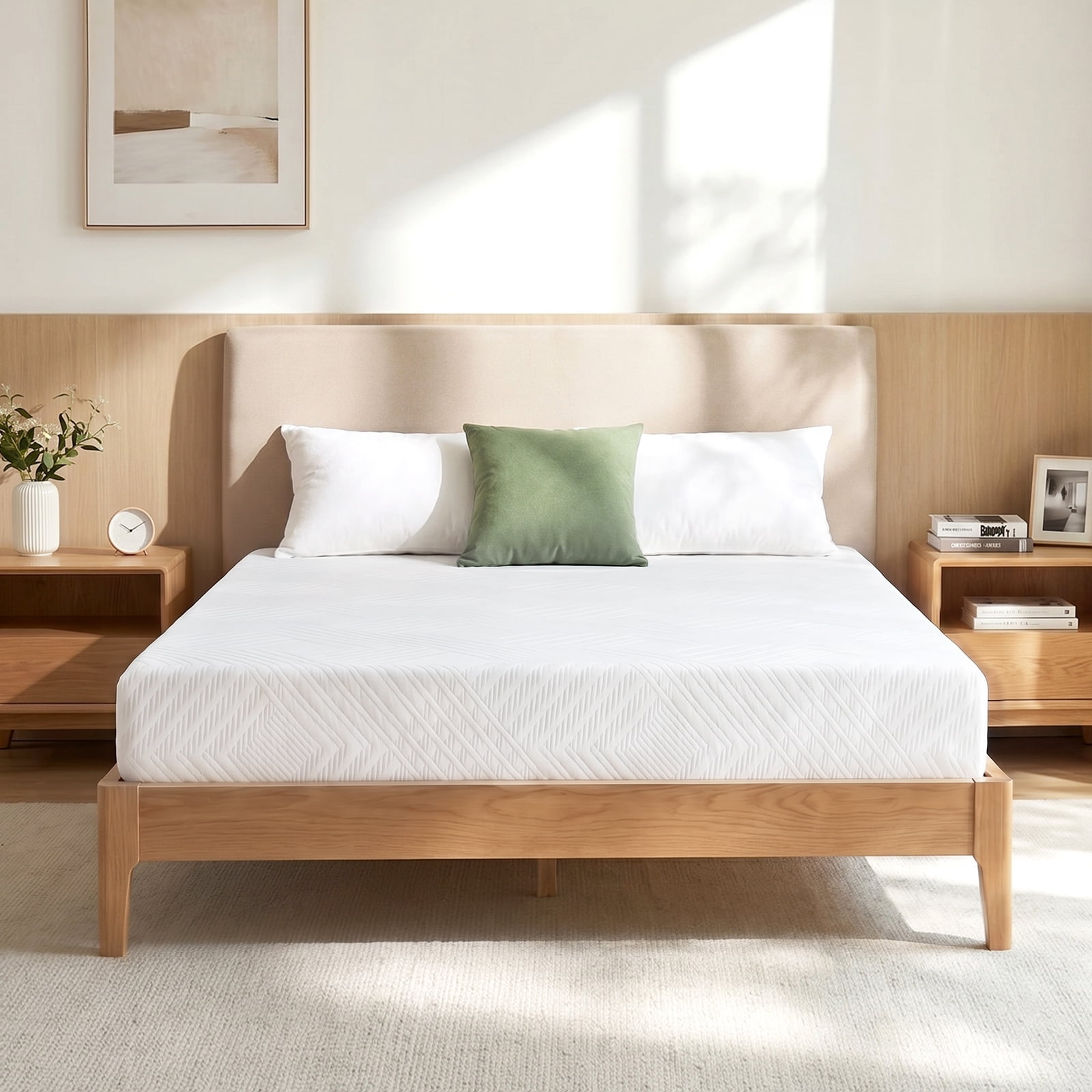 6 Inch Twin Gel Memory Foam Mattress， Medium-Firm Mattress in a box，Strong Support for Kids & Adults, Pressure Relief