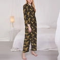 thumbnail image 3 of Goofa Squirrel Gathering Nuts Printed Women’s 2 Piece Pajama Set Super,Pajamas Women's Long Sleeve Sleepwear Soft Button Down Loungewear Pjs Lounge Set Nightwear-, 3 of 9