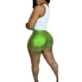 thumbnail image 3 of XIAONU Women's High-Waisted Shorts Metallic Finish Short Shorts Comfortable Retro Club Biker Shorts, 3 of 5