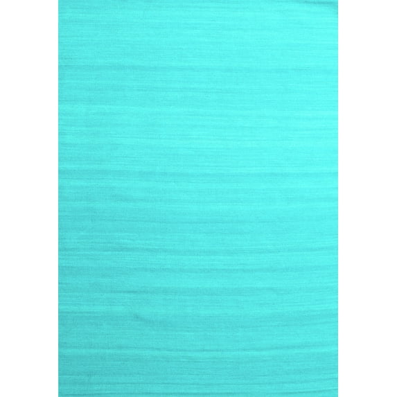 Ahgly Company Indoor Rectangle Abstract Turquoise Blue Contemporary Area Rugs, 6' x 9'
