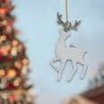 thumbnail image 6 of AuroraX Minimalist Christmas Decoration Cute Plastic Hanging Beige Keepsake Ornaments 3.3" 2025 Glitter Decorative Deer for Xmas Gifts,Indoor,Christma Tree Decor, 6 of 8