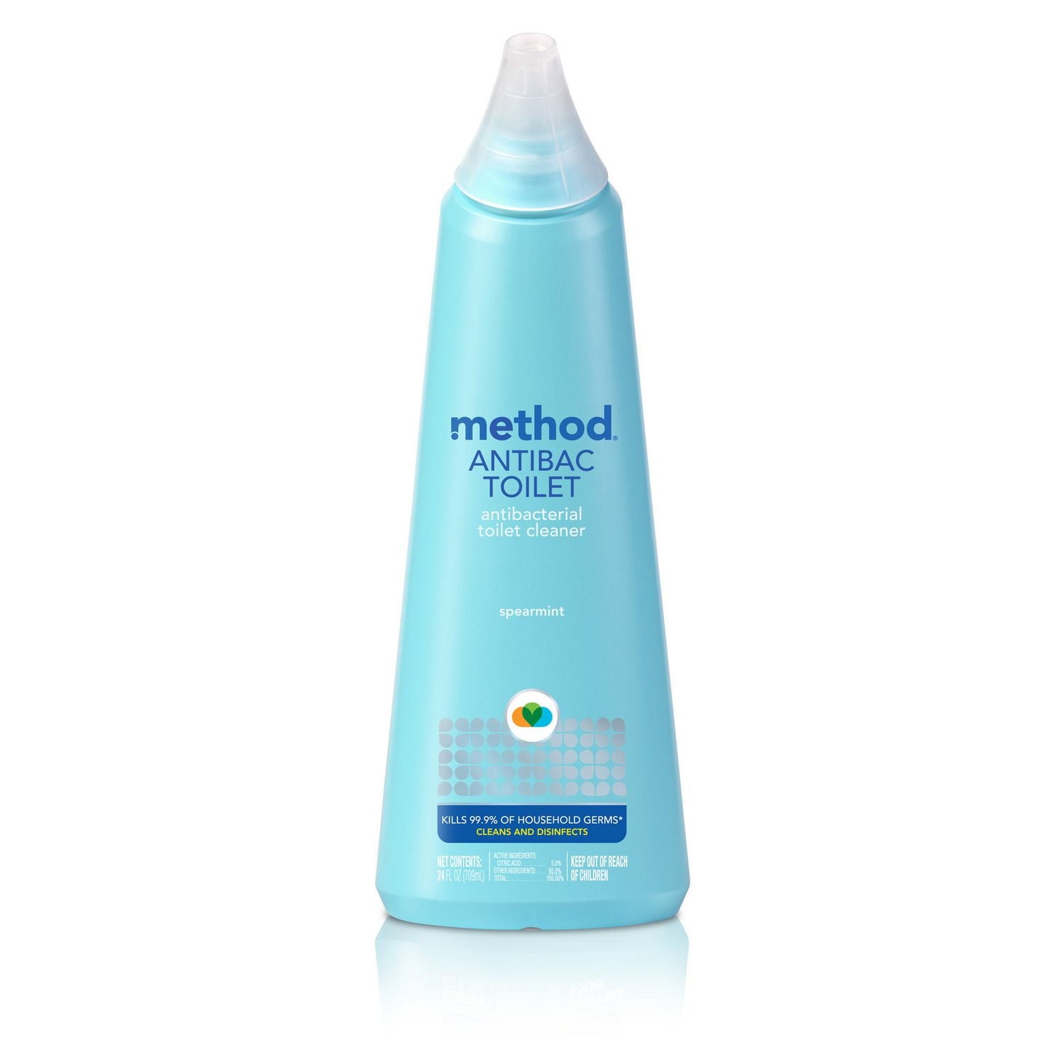 Method, Nettoyant antibactérien pour toilettes, Menthe verte, 709mL, 709 ml