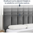 thumbnail image 3 of VECELO Twin/Full/Queen Upholstered Bed Frame with Adjustable Headboard, No Box Spring Needed/Easy Assembly, Dark Gray, 3 of 6